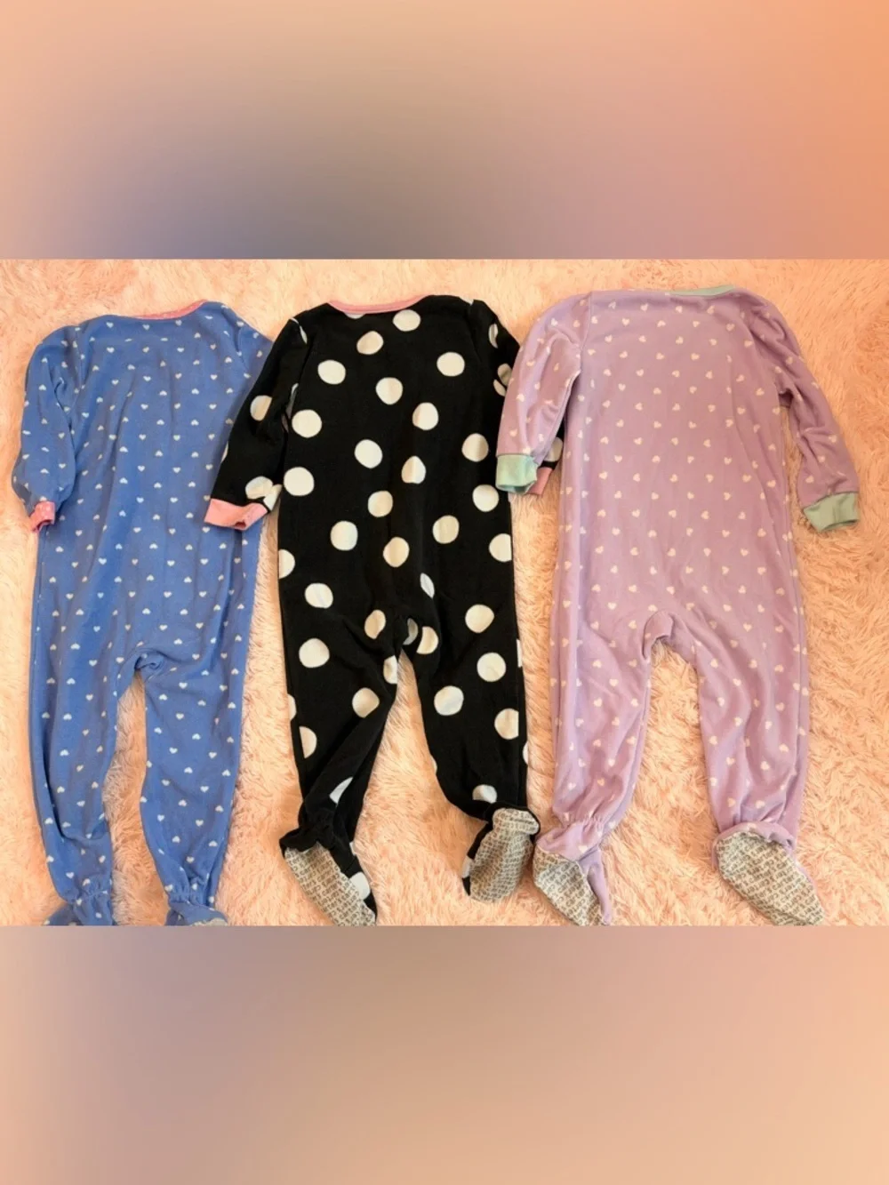 Carter's footie pajamas set of 3